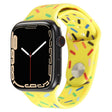Rainbow Raindrops Silicone Watch Band For Apple Watch 42mm(Yellow) - Watch Bands by PMC TechLife | Online Shopping South Africa | PMC TechLife