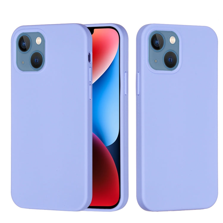 For iPhone 15 Solid Color Silicone Phone Case(Purple)