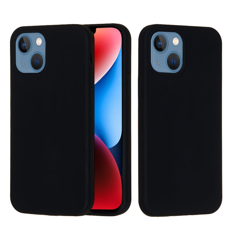 For iPhone 15 Solid Color Silicone Phone Case(Black)
