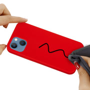 For iPhone 15 Solid Color Silicone Phone Case(Red)