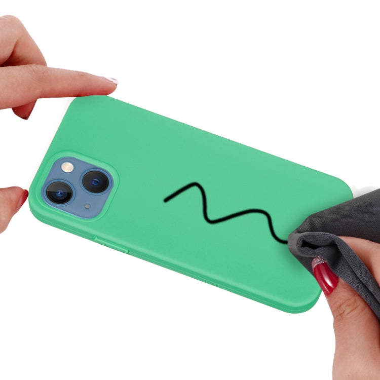 For iPhone 15 Solid Color Silicone Phone Case(Green)