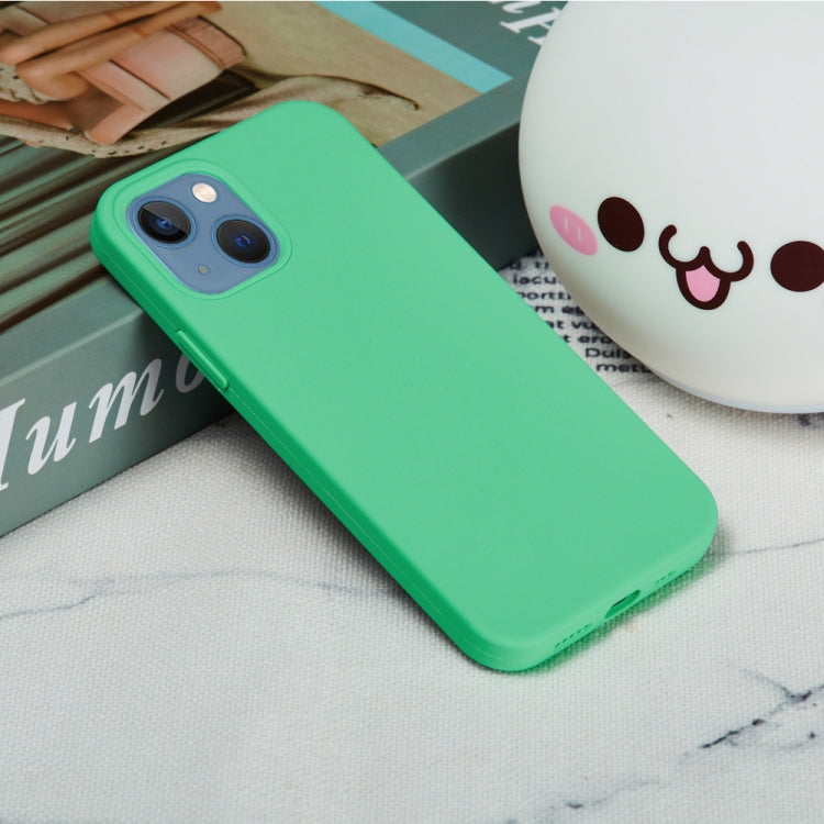 For iPhone 15 Solid Color Silicone Phone Case(Green)