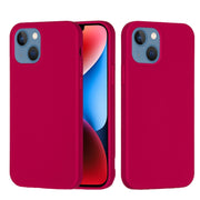 For iPhone 15 Solid Color Silicone Phone Case(Rose Red)