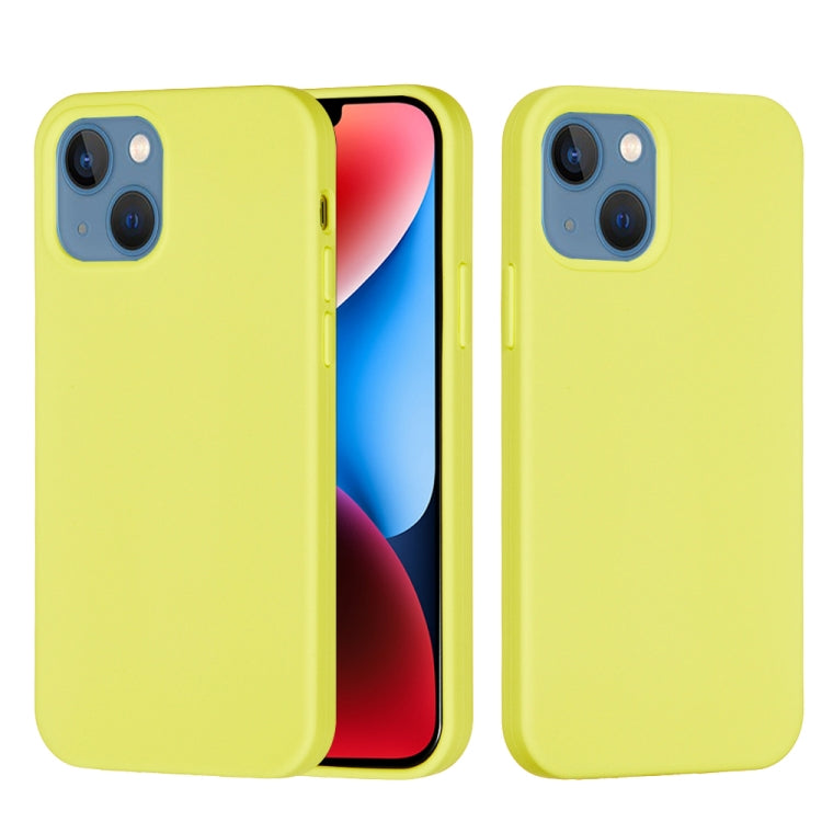For iPhone 15 Solid Color Silicone Phone Case(Lemon Yellow)