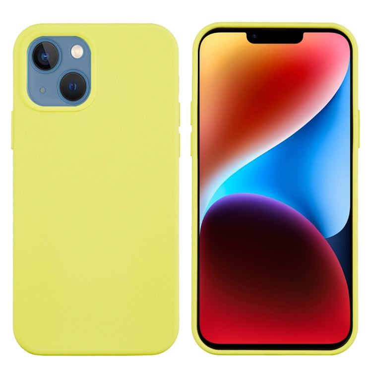 For iPhone 15 Solid Color Silicone Phone Case(Lemon Yellow)