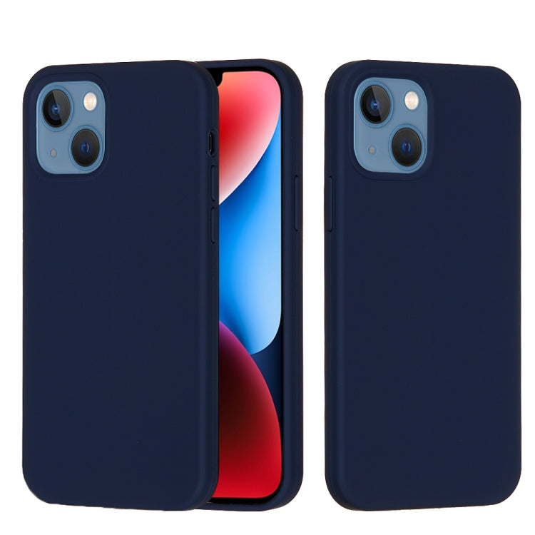 For iPhone 15 Solid Color Silicone Phone Case(Midnight Blue)