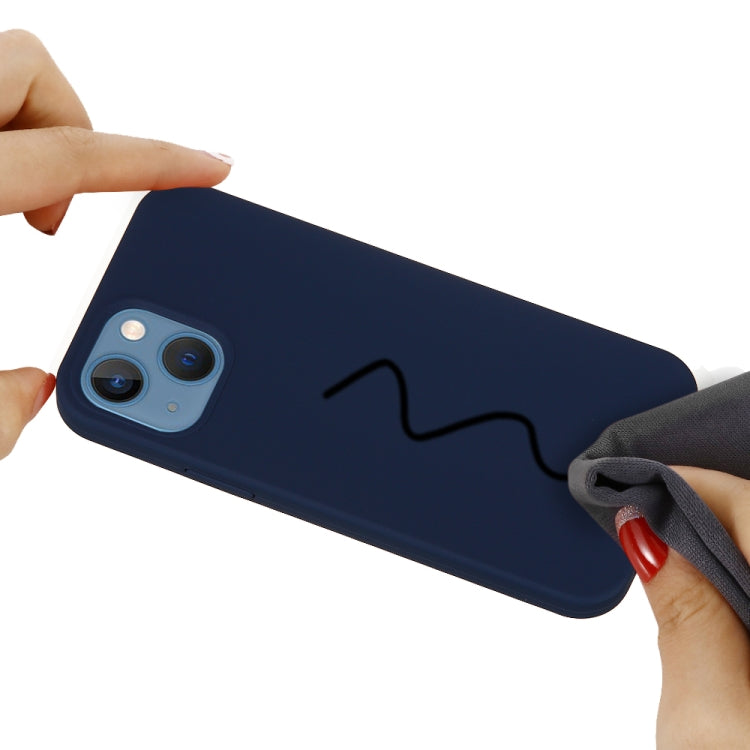 For iPhone 15 Solid Color Silicone Phone Case(Midnight Blue)