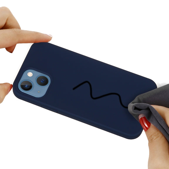 For iPhone 15 Solid Color Silicone Phone Case(Midnight Blue)