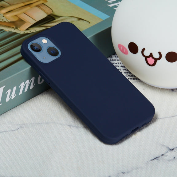 For iPhone 15 Solid Color Silicone Phone Case(Midnight Blue)
