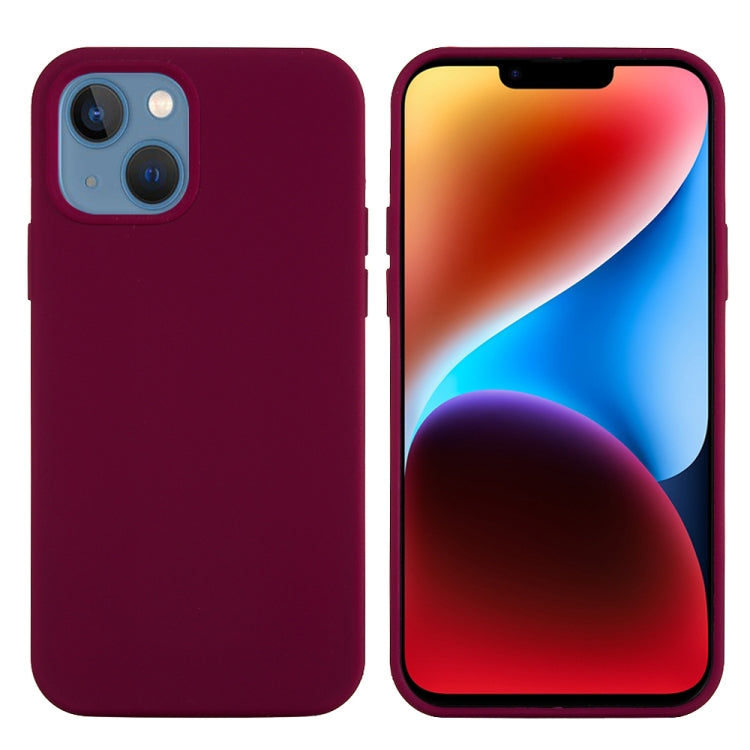 For iPhone 15 Solid Color Silicone Phone Case(Violet)