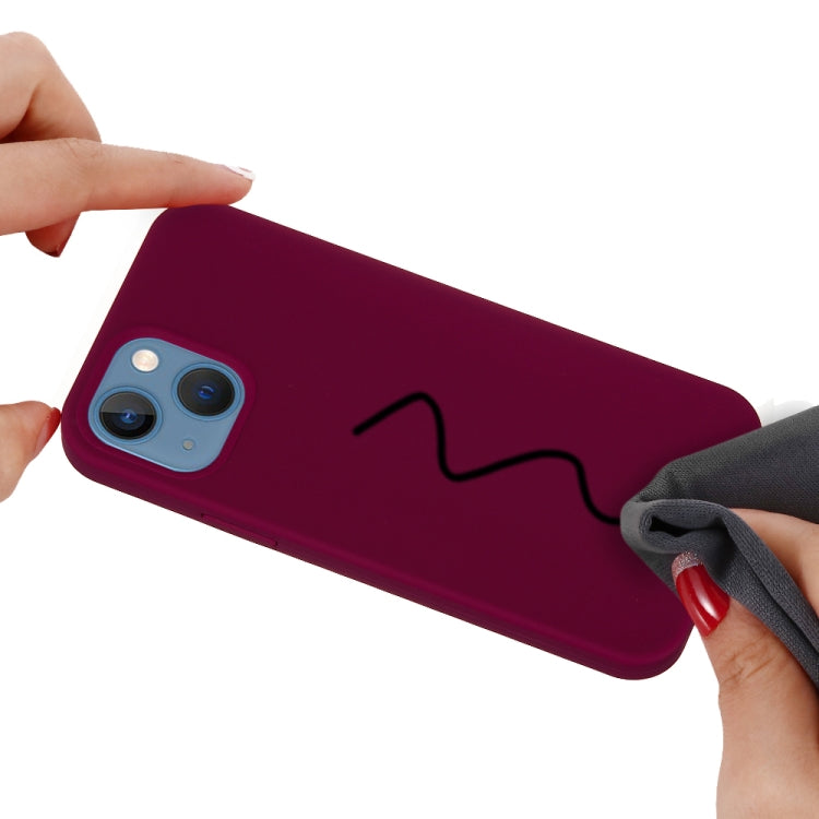 For iPhone 15 Solid Color Silicone Phone Case(Violet)