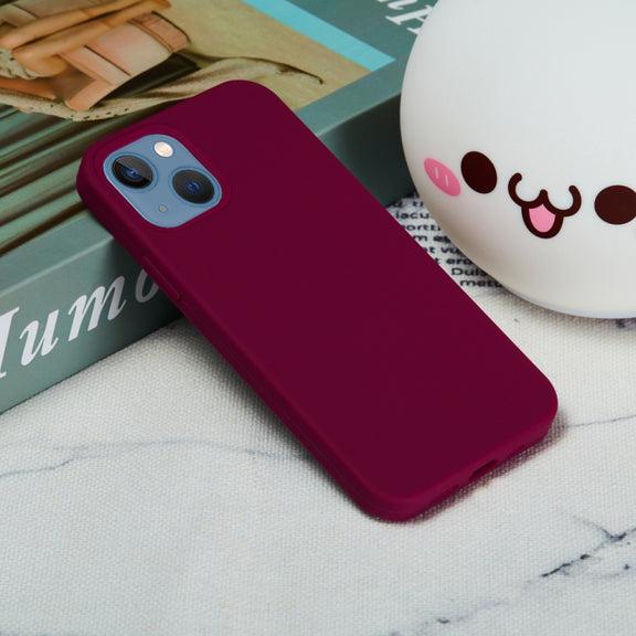 For iPhone 15 Solid Color Silicone Phone Case(Violet)