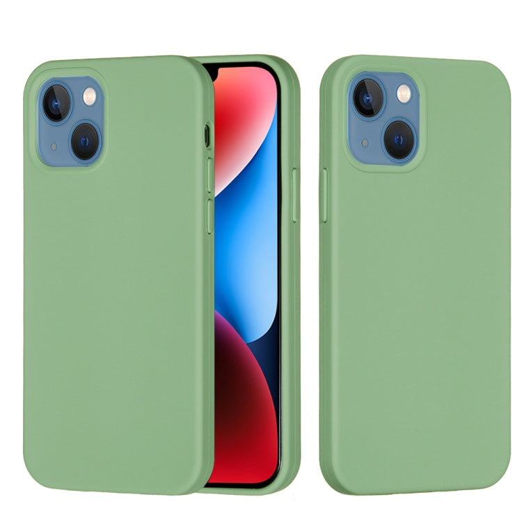 For iPhone 15 Plus Solid Color Silicone Phone Case(Mint Green)