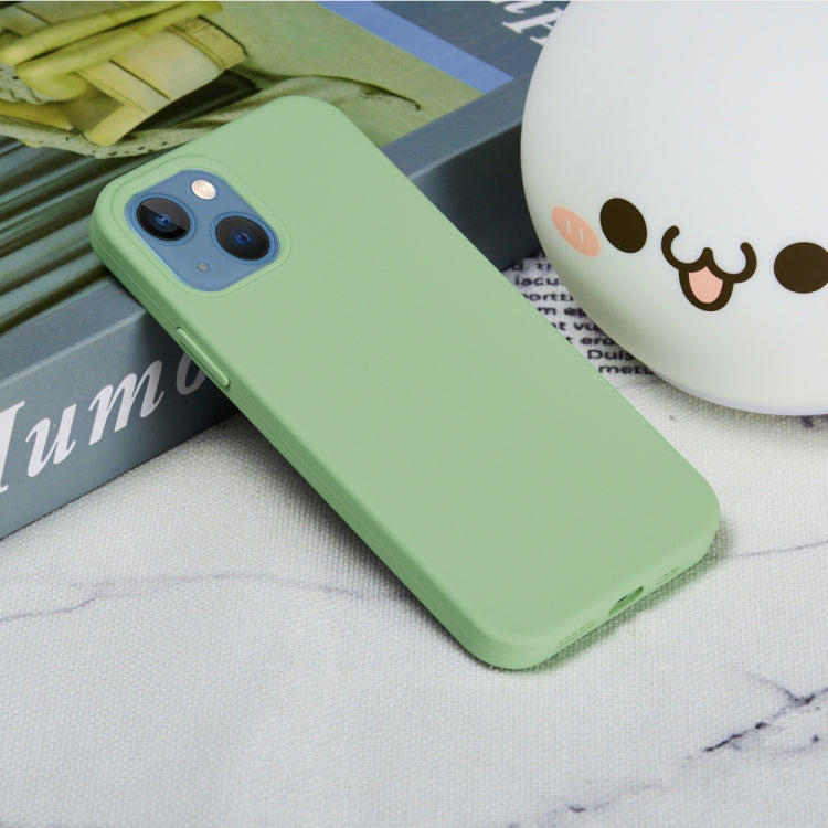 For iPhone 15 Plus Solid Color Silicone Phone Case(Mint Green)