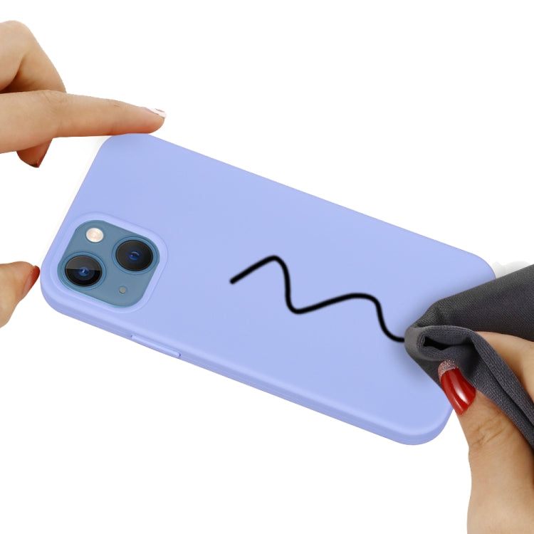 For iPhone 15 Plus Solid Color Silicone Phone Case(Purple)