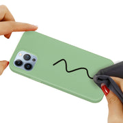 For iPhone 15 Pro Solid Color Silicone Phone Case(Mint Green)