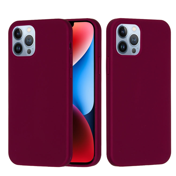 For iPhone 15 Pro Solid Color Silicone Phone Case(Violet)