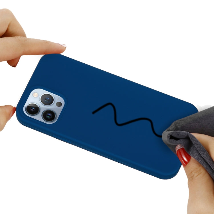 For iPhone 15 Pro Max Solid Color Silicone Phone Case(Cobalt Blue)