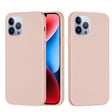 For iPhone 15 Pro Max Solid Color Silicone Phone Case(Sand Pink) - iPhone 15 Pro Max Cases by PMC TechLife | Online Shopping South Africa | PMC TechLife