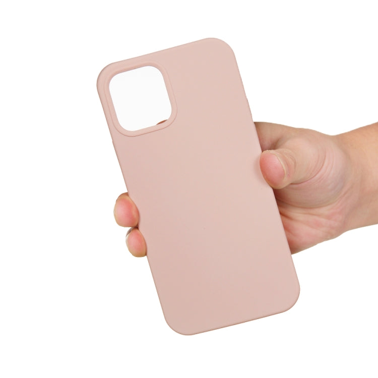 For iPhone 15 Pro Max Solid Color Silicone Phone Case(Sand Pink)