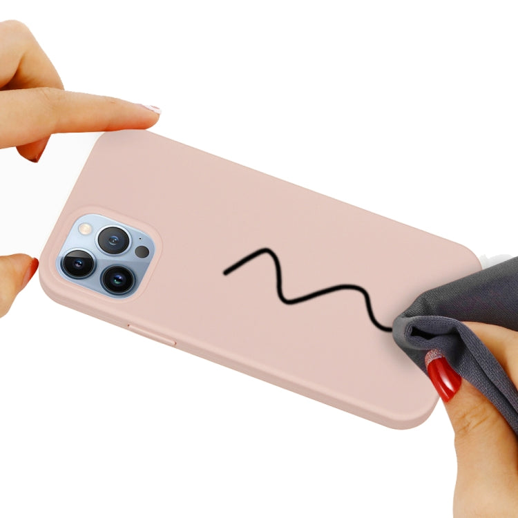 For iPhone 15 Pro Max Solid Color Silicone Phone Case(Sand Pink)