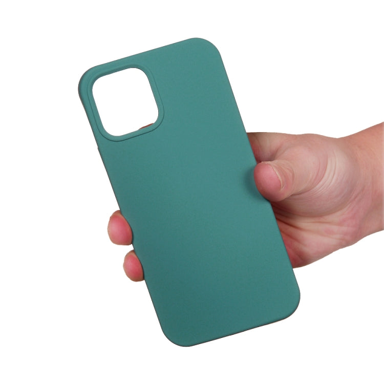 For iPhone 15 Pro Max Solid Color Silicone Phone Case(Pine Needle Green)