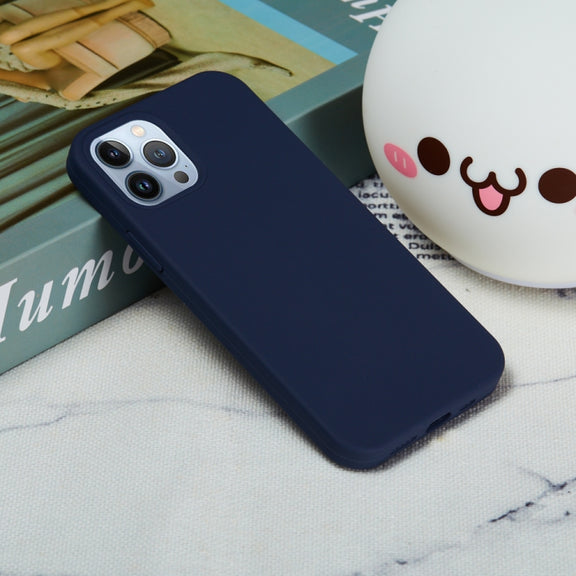 For iPhone 15 Pro Max Solid Color Silicone Phone Case(Midnight Blue)