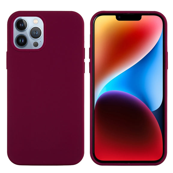 For iPhone 15 Pro Max Solid Color Silicone Phone Case(Violet)