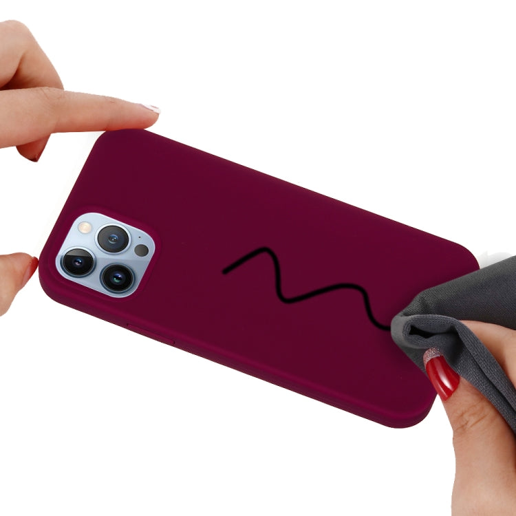 For iPhone 15 Pro Max Solid Color Silicone Phone Case(Violet)