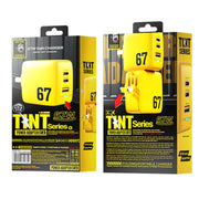 WK WP-U141 67W USB+Double USB-C / Type-C GaN Charger, Plug:US Plug(Yellow)