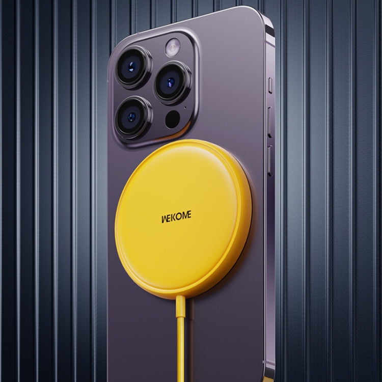 WK WP-U166 15W Magnetic Wireless Charger(Yellow)