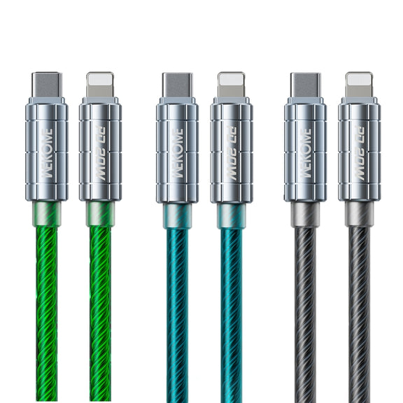 WK WDC-205 PD 20W USB-C/Type-C to 8 Pin Super Fast Charge Data Cable, Length: 1m(Black)