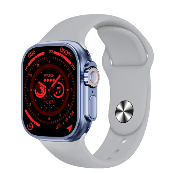 WS-E9 Ultra 2.2 inch IP67 Water-resistant Silicone Band Smart Watch, Support Heart Rate / NFC(Silver)