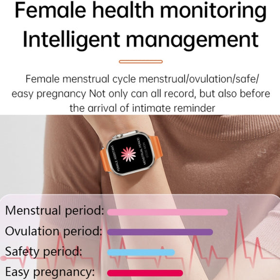 WS-E9 Ultra 2.2 inch IP67 Water-resistant Silicone Band Smart Watch, Support Heart Rate / NFC(Silver)