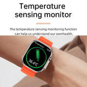 WS-E9 Ultra 2.2 inch IP67 Water-resistant Silicone Band Smart Watch, Support Heart Rate / NFC(Silver)