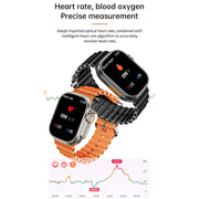 WS-E9 Ultra 2.2 inch IP67 Water-resistant Silicone Band Smart Watch, Support Heart Rate / NFC(Silver)
