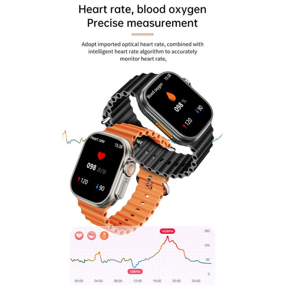 WS-E9 Ultra 2.2 inch IP67 Water-resistant Silicone Band Smart Watch, Support Heart Rate / NFC(Silver)