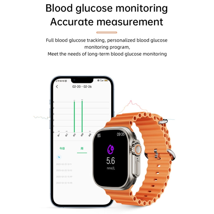 WS-E9 Ultra 2.2 inch IP67 Water-resistant Silicone Band Smart Watch, Support Heart Rate / NFC(Silver)