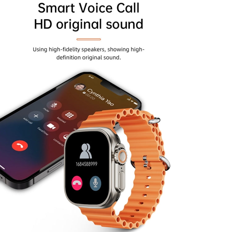WS-E9 Ultra 2.2 inch IP67 Water-resistant Silicone Band Smart Watch, Support Heart Rate / NFC(Silver)