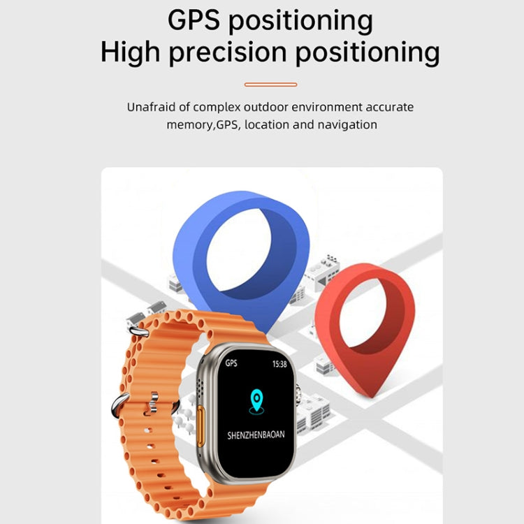 WS-E9 Ultra 2.2 inch IP67 Water-resistant Silicone Band Smart Watch, Support Heart Rate / NFC(Silver)