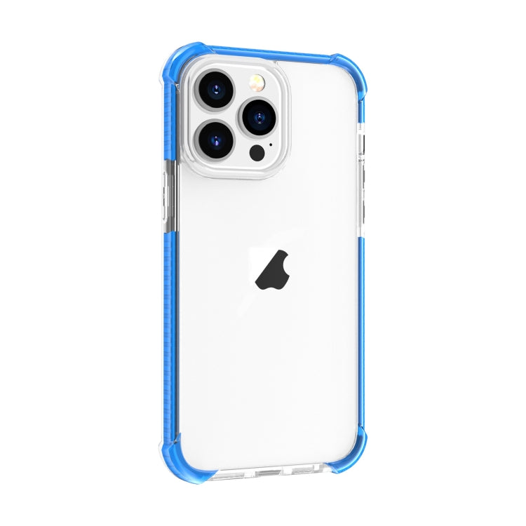 For iPhone 15 Pro Max Four-corner Shockproof TPU + Acrylic Phone Case(Blue)