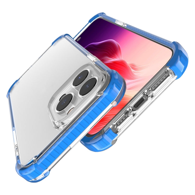 For iPhone 15 Pro Max Four-corner Shockproof TPU + Acrylic Phone Case(Blue)