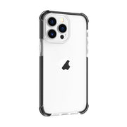 For iPhone 15 Pro Max Four-corner Shockproof TPU + Acrylic Phone Case(Black + Transparent)