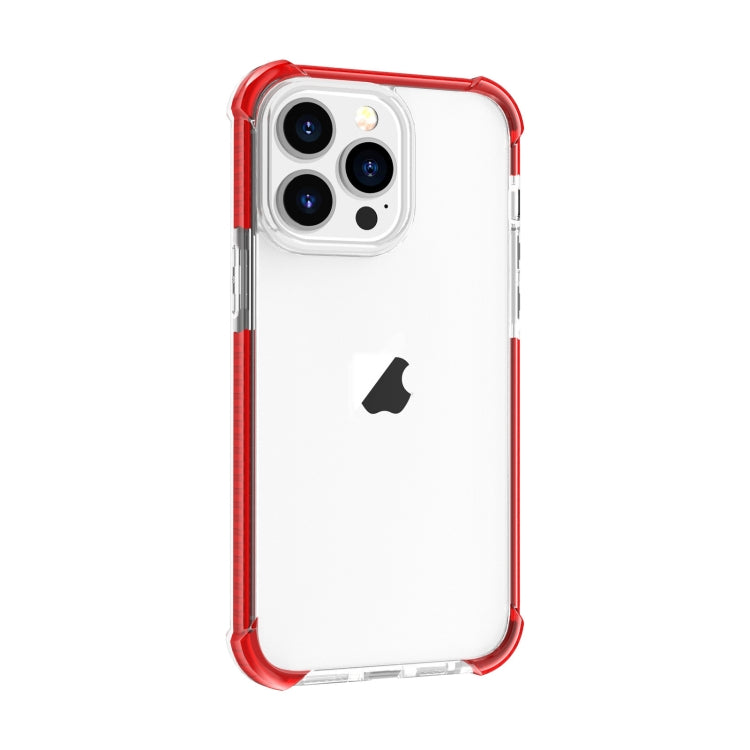 For iPhone 15 Pro Max Four-corner Shockproof TPU + Acrylic Phone Case(Red)