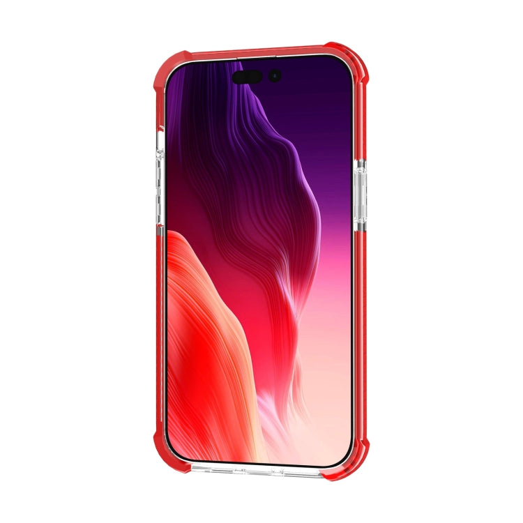 For iPhone 15 Pro Max Four-corner Shockproof TPU + Acrylic Phone Case(Red)