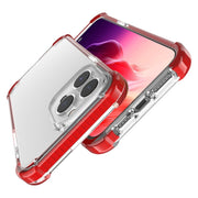 For iPhone 15 Pro Max Four-corner Shockproof TPU + Acrylic Phone Case(Red)