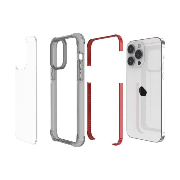For iPhone 15 Pro Max Four-corner Shockproof TPU + Acrylic Phone Case(Red)
