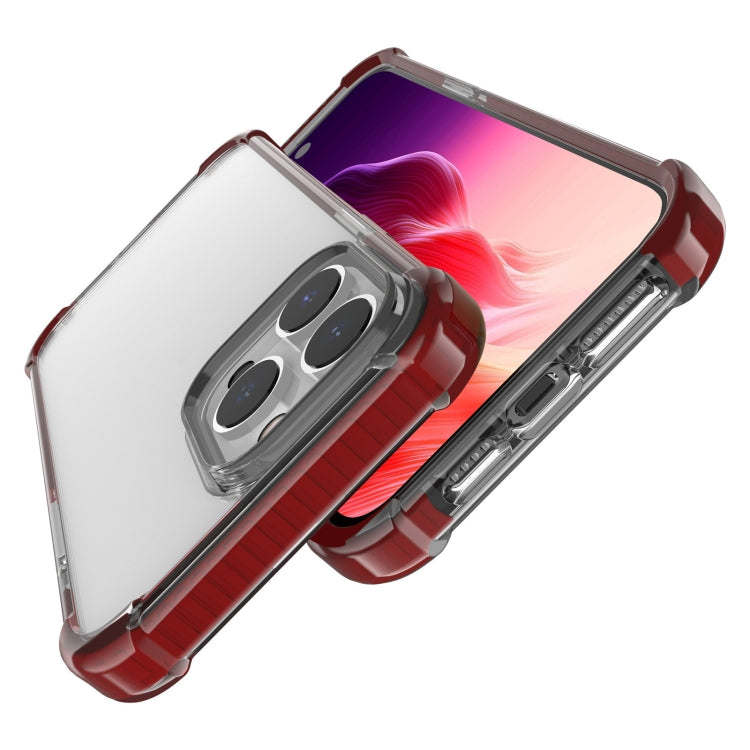 For iPhone 15 Pro Max Four-corner Shockproof TPU + Acrylic Phone Case(Brown)