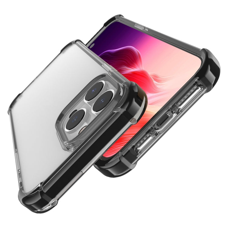 For iPhone 15 Pro Max Four-corner Shockproof TPU + Acrylic Phone Case(Black)