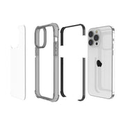 For iPhone 15 Pro Max Four-corner Shockproof TPU + Acrylic Phone Case(Black)